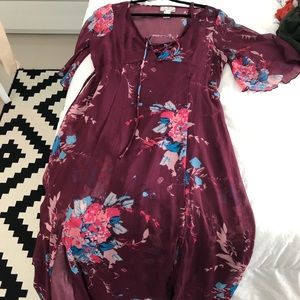 Maxi dress with slip